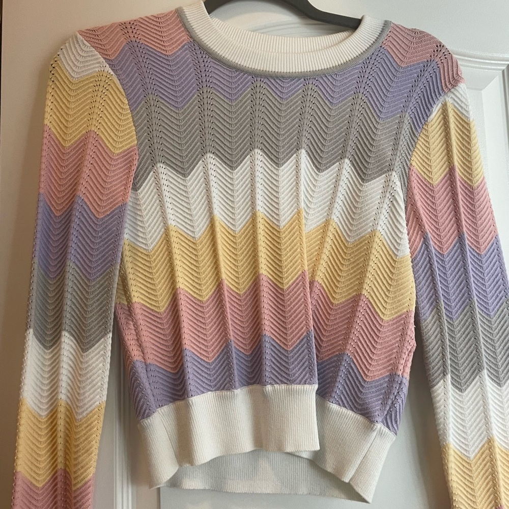 Ronny Kobo Multicolor stripe long sleeve sweater